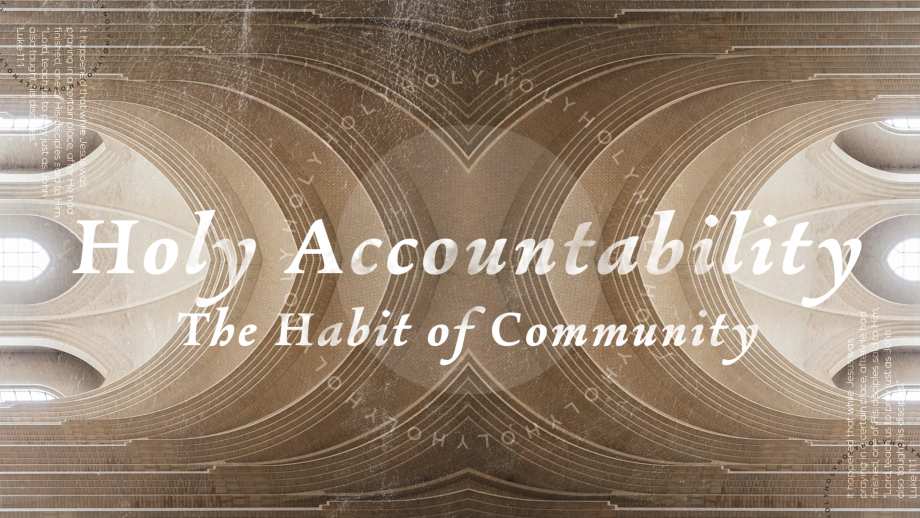 Holy Accountability:  The Habit of Community