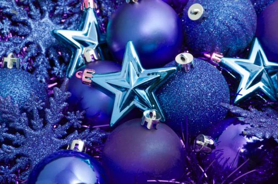 Purple Christmas decorations